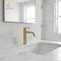 Robinet de lavabo monocommande moderne en laiton OEM pour salle de bain, eau froide/chaude, mini robinet de lavabo à poignée unique pour hôpital de Kaiping