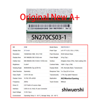 شاشة LCD جديدة أصلية A+ مقاس 27 بوصة بدقة 1920*1080 LVDS 61 دبوس LC270LF1F LC270LF4F01 PN270CU01-1 LSM270HP08 V01 SG2701B01-8 SG2701B02-2