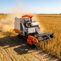 Récolteuse de haricots de qualité supérieure OEM ODM, capacité d'alimentation de 6,5 kg/s, tête de récolte de 2,4 m pour soja et colza, à faible consommation de carburant