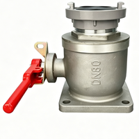 Válvulas de Bola Rectas Manuales de Acero Inoxidable para Camiones de Bomberos y Tanques de Combustible Industriales DN50-DN80