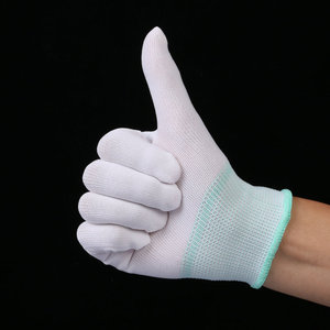 Nylon Gloves White Thin Work Gloves 13 Needle Breathable General Purpose Non Disposable Smooth Texture - Product Image 2