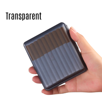 Boîte à tabac étanche de 20 emplacements, étui à cigarettes, boîte de rangement, boîte en plastique transparente, logo personnalisé, CLASSIQUE carré
