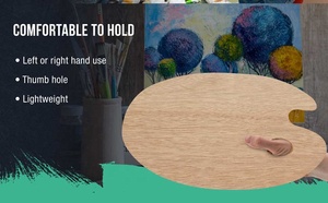 Haute qualité carrée en bois <span class=keywords><strong>palette</strong></span> <span class=keywords><strong>de</strong></span> <span class=keywords><strong>peinture</strong></span> pour aquarelle <span class=keywords><strong>acrylique</strong></span> <span class=keywords><strong>peinture</strong></span> à l'huile <span class=keywords><strong>peinture</strong></span> - Product Image 5