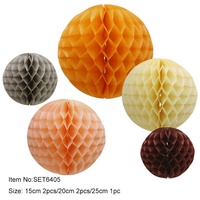 Fournitures de fête vente en gros au détail différentes tailles et couleurs papier boule nid d'abeille décorations mariage anniversaire activité décoration