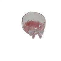Tasse Gungfu en verre soufflé à la main, motif Nuage et Papillon, rose, design créatif, pichet de service, plateau à thé en forme de papillon, style japonais
