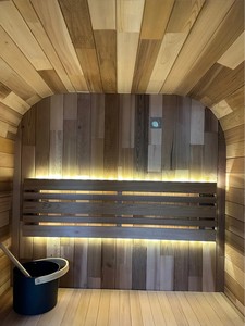 Cabina de sauna de vapor para jardín, de cedro rojo, para 1 persona, con calentadores eléctricos confiables y servicio posventa. - Product Image 5