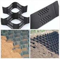 Mur de soutènement texturé perforé pour allée, Geocell Strataweb Geowebs, contrôle de l'érosion, HDPE durable noir, garantie 5 ans
