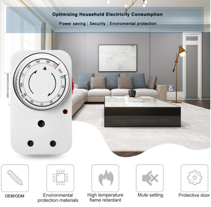 Spina <span class=keywords><strong>Timer</strong></span> conto alla rovescia meccanica Plug-in 24 ore programmabile a risparmio energetico con manopola dell'interruttore - Product Image 5