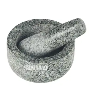 Granito pesado pulido para un rendimiento mejorado y apariencia orgánica, tallado a mano de granito natural, mortero y mortero