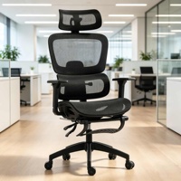 Chaise de bureau contemporaine à dossier haut, inclinable, avec support lombaire, en maille respirante, accoudoirs 3D réglables, ergonomique pour chambre à coucher