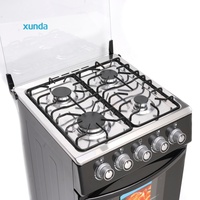 Cuisinière à gaz Xunda avec four à pizza, four combiné multifonction, cuisinière à gaz 4 brûleurs avec four, four de cuisine à gaz 50*50