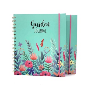 Journal de Jardin Floral Vibrant - Carnet à <span class=keywords><strong>spirale</strong></span> avec bande élastique pour les passionnés de jardinage et les amoureux des plantes - Product Image 1