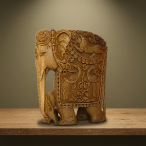 ไม้จันทน์ช้างแกะสลักช้างอินเดีย,ไม้จันทน์รูปปั้น - Product Image 3