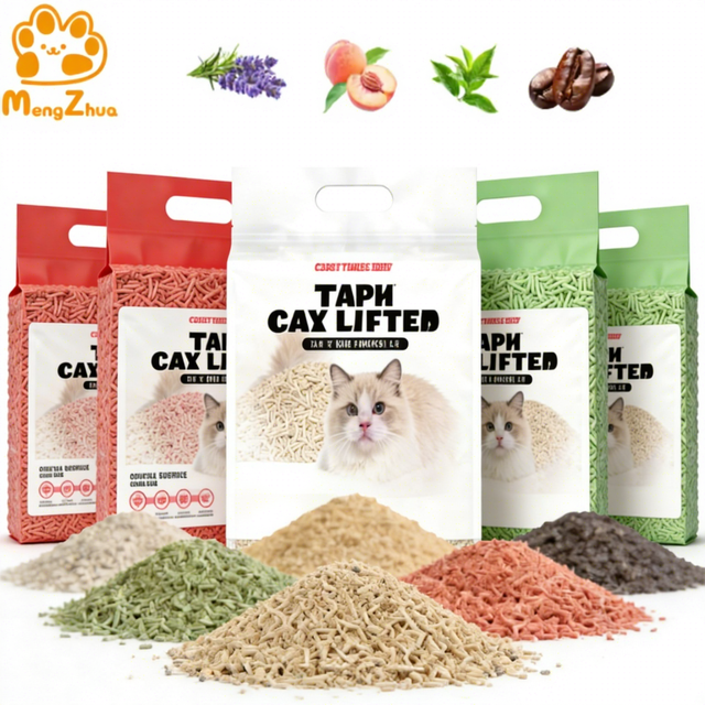 Mengzhua OEM Tofu cat Litter with Tester Health Monitoring Crystal cat Litter Changing Monitor Cats Health & Prevent Illness