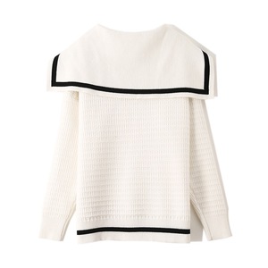Meilleur design de <span class=keywords><strong>col</strong></span> <span class=keywords><strong>marin</strong></span> d'automne populaire et insigne doux pull tricoté pull en cachemire pour femmes - Product Image 2