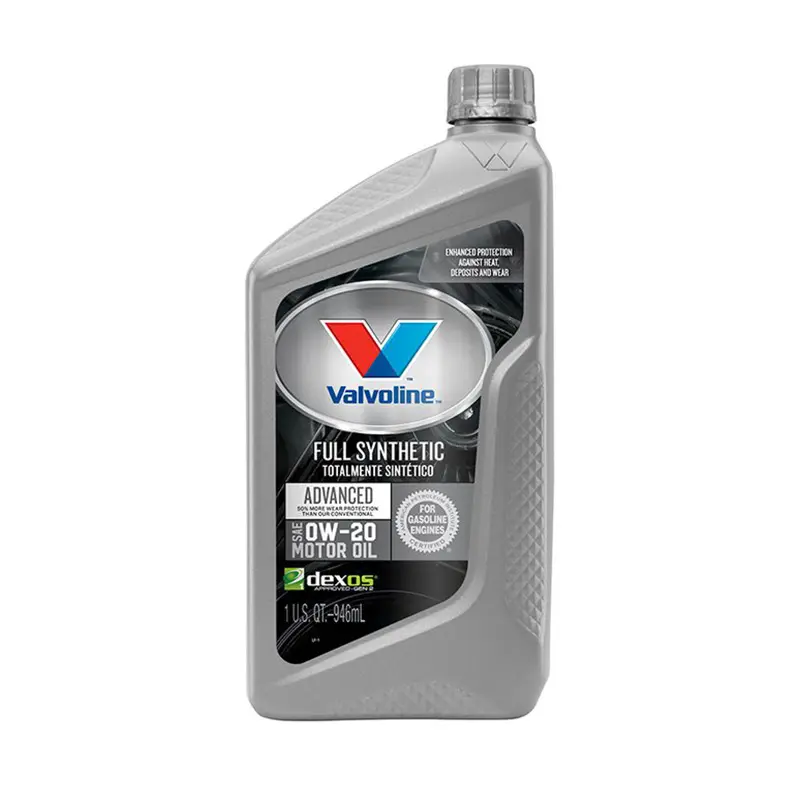 Valvoline Geavanceerde Volledige Synthetische 0W-20 Motorolie Smeermiddel Auto Olie 1 Qt