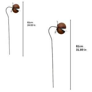Piquets de jardin en métal en forme de Piège à mouches de Vénus, 31 pouces, thermolaqués, résistants aux intempéries, faits à la main, pour plantes carnivores, décoration extérieure de jardin, faciles à installer - Product Image 6
