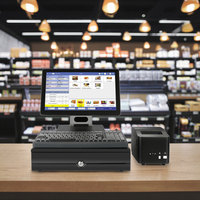 Système de caisse enregistreuse intelligente tout-en-un de 15 pouces pour supermarchés et restaurants