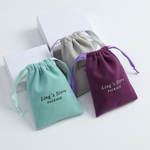 Bolsa de Embalaje de Joyería de Lujo para Mujer de 7*9 cm, Bolsa de Terciopelo Grueso Personalizada con Logotipo, Mini Bolsillo para Proyector - Product Image 1