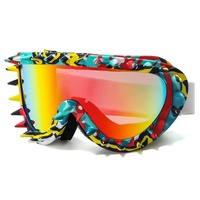 Lunettes de soleil d'hiver personnalisées avec logo, masque de snowboard surdimensionné, lunettes de ski, lunettes de neige pour hommes, lunettes de ski anti-buée cylindriques