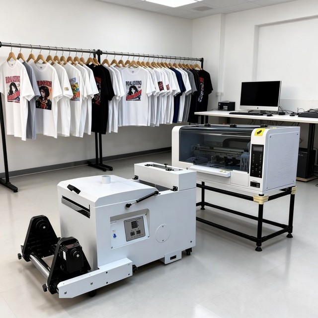New CHDUN 2 Head DTF I3200 13 Inch Inkjet Printer with Pigment Ink 2.5M2/h Speed 1440dpi Resolution 3-Year Warranty