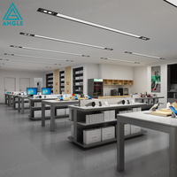 Luxuriöse Moderne LED-Beleuchtung Handy-Reparatur-Shop Dekoration Handy-Zubehör Vitrine Display Handy-Kiosk-Design