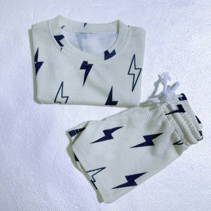 <strong>Cheap</strong> Price Customized Waffle Knit Lighting Pattern Short Sets Baby <strong>Boys</strong> Casual Clothing for <strong>Boys</strong> Outfits <strong>Clothes</strong> - Product Image 5