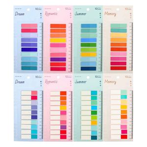 200 Sheets Colorful PET Waterproof <b>Sticky</b> <b>Notes</b> Index Tabs Writable File Tabs Flags Page Markers Labels School Office Supplies - Product Image 1