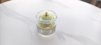 Pot de crème de luxe en verre de 35g avec coque extérieure en acrylique et couvercle doré gaufré, style chinois, emballage cosmétique vide pour crème visage