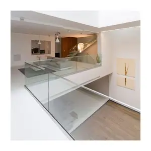 सरल डिजाइन एल्यूमीनियम प्रोफ़ाइल यू चैनल के लिए सीढ़ियों ग्लास रेलिंग Frameless