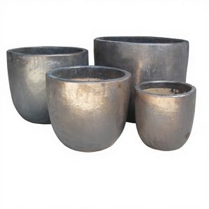 Pots de fleurs en céramique émaillée modernes de haute qualité avec trou de drainage pour usage intérieur/extérieur – Fournitures de pépinière en gros pour la maison et le jardin - Product Image 1