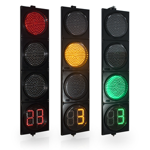إشارة مرور LED حمراء وصفراء وخضراء مع مؤقت عد تنازلي رقمي 300 مم للممرات - Product Image 1