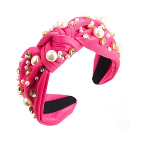 Diadema de Moda con Perlas y Diamantes de Imitación para Mujer, Accesorios para el Cabello, Venta al por Mayor, OEM Personalizado - Product Image 6