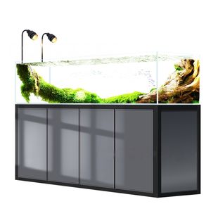 Groothandel op maat gemaakte luxe duurzame witte onderkast rechthoekig glazen <span class=keywords><strong>aquarium</strong></span> & kogelvormig viskom met kogelvormige kenmerken - Product Image 5