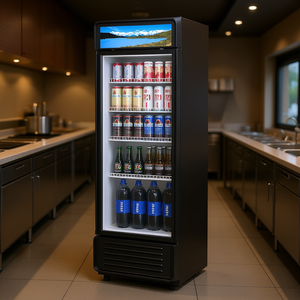 Réfrigérateur commercial pour boissons 9,7 pi³ avec porte vitrée, simple porte, dégivrage automatique, électrique, R134A, équipement de restaurant - Product Image 2