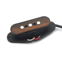 Set Sirkuit Pickup Kayu 3 Senar Baru 1V1T 500K-M7-18 dengan Jack 6.35 Warna Kayu untuk Gitar