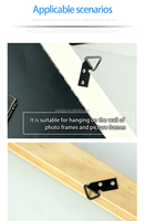 Support mural en fer zingué noir à 2 trous pour cadre photo 11*35mm Accessoires Sac TAIYAN TS-K015