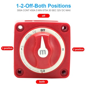 Interrupteur de <span class=keywords><strong>batterie</strong></span> 48V 300A, interrupteurs de <span class=keywords><strong>batterie</strong></span> marine, sélecteur de <span class=keywords><strong>batterie</strong></span> 4 positions pour coffre - Product Image 3
