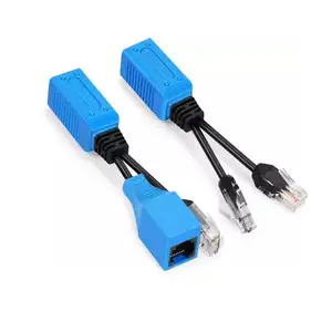 Divisor de injetor passivo rj45, adaptador de potência de conectores poe kit de dispositivos não poe habilitados para poe