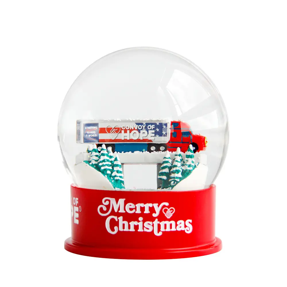 100Mm Auto Kerst Luxe Mini Ornament Souvenir Kit Gift Hars Glitter Sneeuwbal/Water Globe/Custom Sneeuw Globes