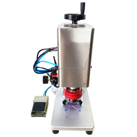 Machine de capsulage semi-automatique pneumatique 2-en-1 pour le sertissage et le pressage des colliers de flacons de parfum en verre FEA15