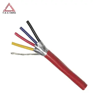 Awg 22 Solid core 2-adriges abgeschirmtes Feuer 1,5mm Twisted Pair Lock 2x1,5 Brand meldesystem kabel Kupfer 1,5 8 6-adriges Alarm kabel