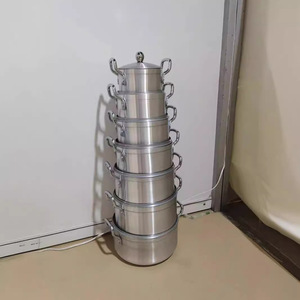 Juego de 7 piezas de utensilios de cocina de aluminio fundido, ollas y cacerolas forjadas grandes para cocinar sopa - Product Image 2