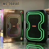 Nouvelle enceinte portable sans fil MS-2045BT de 8 pouces pour le commerce extérieur, avec subwoofer extérieur 5.3, LED RGB et fonction karaoké