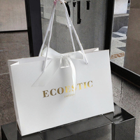 Sacs en papier d'art classique personnalisés pour vêtements accessoires de mode chaussures fourrure-pour affaires cadeaux personnels ruban Logo pour la nourriture