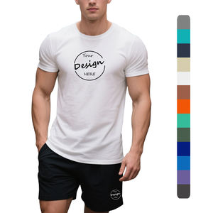 Vente en gros impression numérique personnalisée 95 coton 5 Spandex tenue à haute élasticité ensemble de shorts de gymnastique d'été de style classique pour hommes - Product Image 1