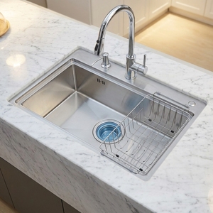 SUNMORE High Quality Stainless Steel Kitchen Sink <b>Single</b> Large Bowl Undermount Easy to Clean for Kitchen - Product Image 6