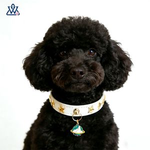Collier réglable pour animaux de compagnie avec pendentif étoile pour chiens et chats de petite et moyenne taille, style luxueux, couleur unie, étoile dorée Baishan, argent - Product Image 2