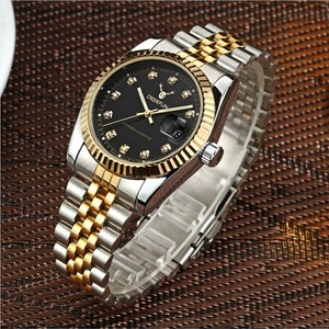 Reloj deportivo de cuarzo para mujer, esfera con puntero de 37mm, correa de acero inoxidable, cristal, resistencia al agua de 30bar, cierre de mariposa - Product Image 3
