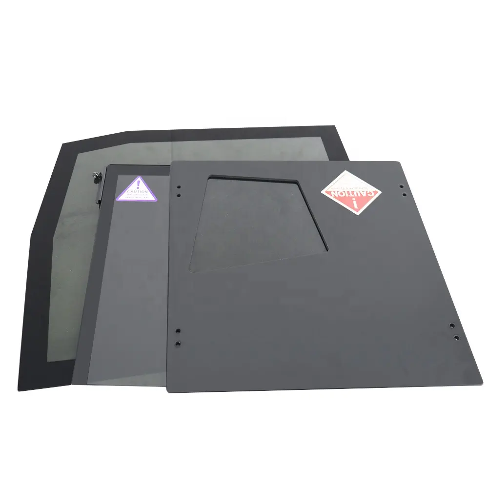 Tempered Glass Factory Custom 3-8 mm Black Armored Glass Drilling Hole Water Cutting Silk Screen Toughened Glass